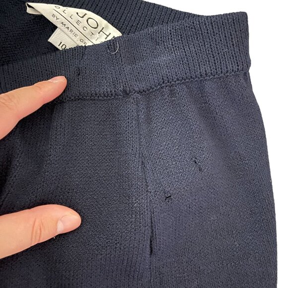 St. John Collection By Marie Gray Navy Santana Knit Skirt, Size 10 - Picture 3 of 6